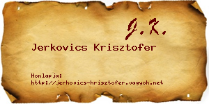 Jerkovics Krisztofer névjegykártya