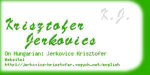 krisztofer jerkovics business card